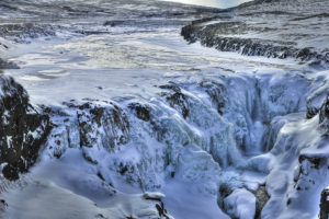Wasserfall Kolugil (Island im April)